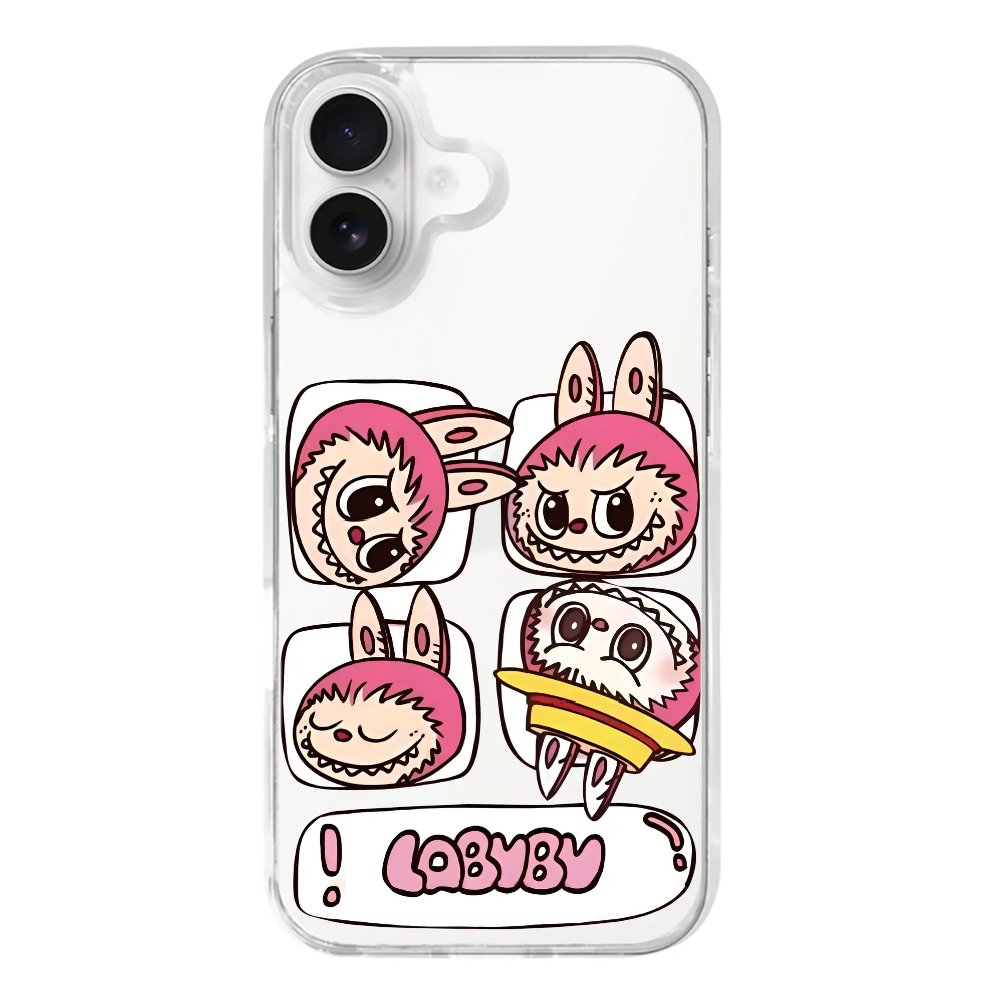 ラブブ グッズ モココ - iPhone 17シリーズ 透明スマホケース – 薄型・耐衝撃・精密フィット保護カバー